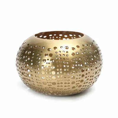 Candlesticks and candle holders - The Polka Dots - Gold - M - BAZAR BIZAR LIVING