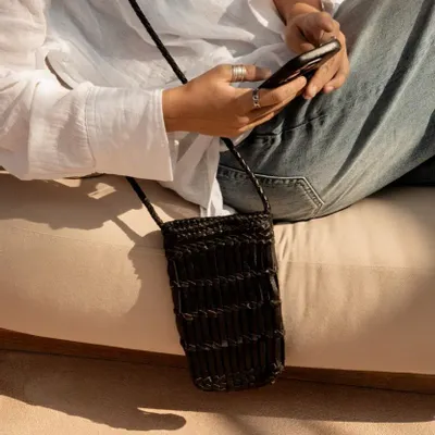 Bags and totes - The Dial Diva Phone Bag - Black - BAZAR BIZAR LIVING