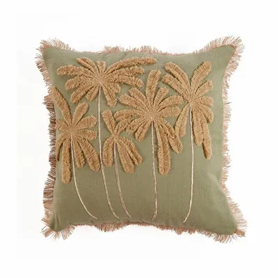 Cushions - The Tropical Breeze Cushion Cover - Forest Green - BAZAR BIZAR LIVING