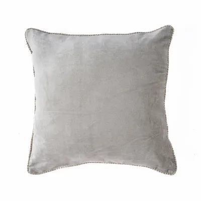 Cushions - The Velvet Crush Cushion Cover - Grey - 50x50 - BAZAR BIZAR LIVING