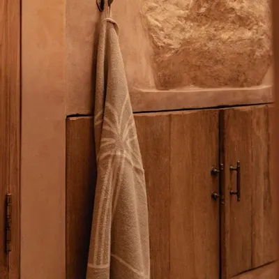 Torchons - Le Torchons Linen Palm Tree - Blanc Naturel - 50x70 - BAZAR BIZAR LIVING