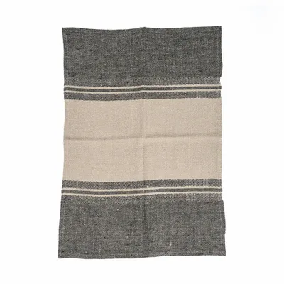 Dish towels - The Linen Dash Kitchen Towel - Natural Black - 50x70 - BAZAR BIZAR LIVING