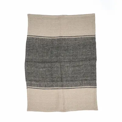 Dish towels - The Linen Moody Kitchen Towel - Natural Black - 50x70 - BAZAR BIZAR LIVING