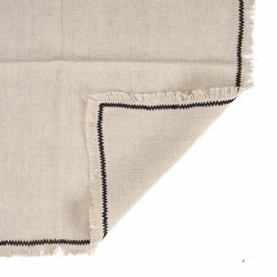Napkins - The Tuscany Napkin - Natural Black - 45x45 - BAZAR BIZAR LIVING