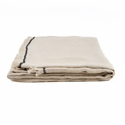 Table cloths - The Tuscany Tablecloth - Natural Black - 150x250 - BAZAR BIZAR LIVING