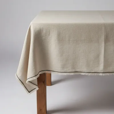 Table cloths - The Tuscany Tablecloth - Natural Black - 150x250 - BAZAR BIZAR LIVING