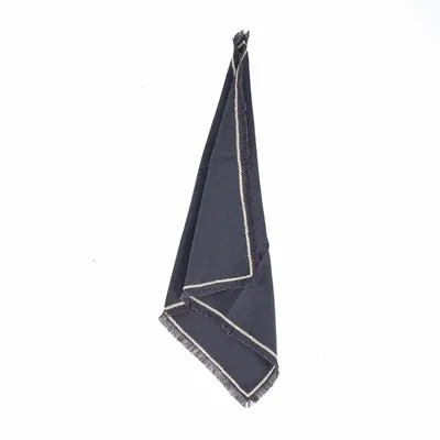 Napkins - The Tuscany Napkin - Black Natural - 45x45 - BAZAR BIZAR LIVING