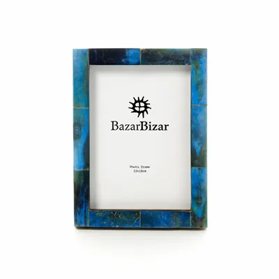 Cadres - Le Cadre Azure Patchwork - Turquoise - 13x18 - BAZAR BIZAR LIVING