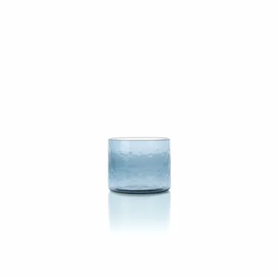Verres - Le Verre Bas Azure Hammered - Bleu - BAZAR BIZAR LIVING