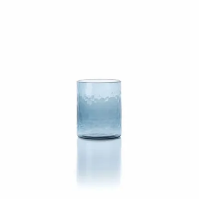 Glass - The Azure Hammered High Tumbler - Blue - BAZAR BIZAR LIVING