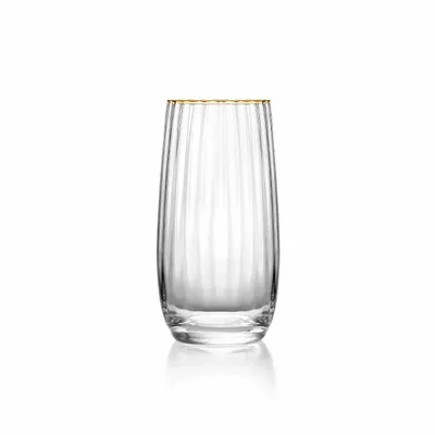 Glass - The Golden Rim Highball - Natural Gold - BAZAR BIZAR LIVING
