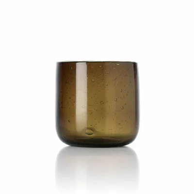 Candlesticks and candle holders - The Éclat Cognac Candle Holder - Smoky Brown - BAZAR BIZAR LIVING