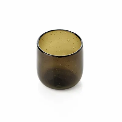Candlesticks and candle holders - The Éclat Cognac Candle Holder - Smoky Brown - BAZAR BIZAR LIVING