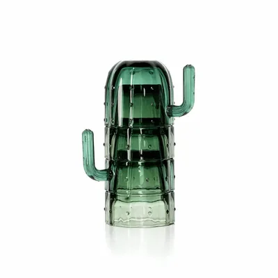 Verres - Les Verres Stack-a-Cactus - Vert - Set de 4 - BAZAR BIZAR LIVING