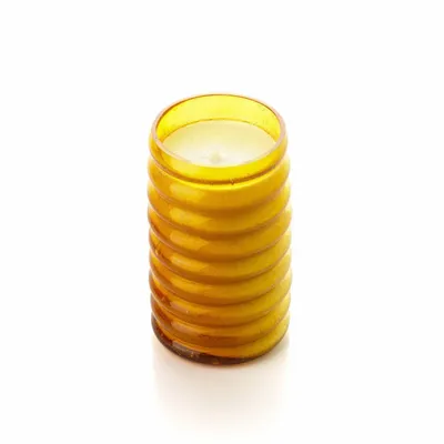 Bougeoirs et photophores  - Le Pot à Bougie Golden Hive - Miel - Haut - BAZAR BIZAR LIVING