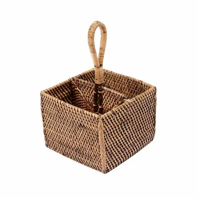 Boîtes de rangement  - Le Porte-Couverts en Rotin N°2 - Brun Naturel - BAZAR BIZAR LIVING