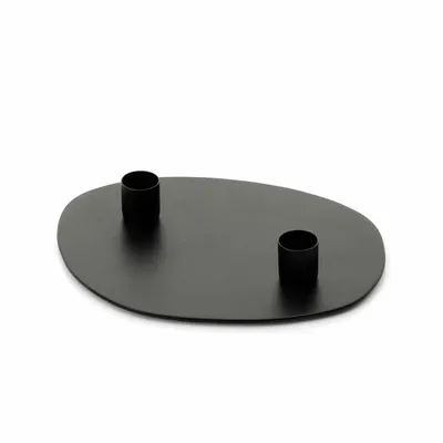 Bougeoirs et photophores  - Le Bougeoir Glowpad - Noir - M - BAZAR BIZAR LIVING