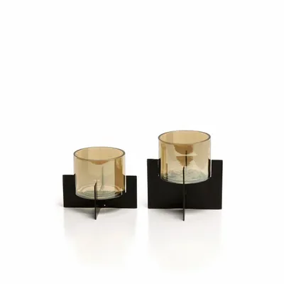 Candlesticks and candle holders - The Hurricane X - Black - High - BAZAR BIZAR LIVING