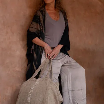 Sacs et cabas - Le Tote-ally Linen Sac - Naturel - BAZAR BIZAR LIVING
