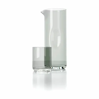 Glass - The Grip Pitcher - Smoky Grey - BAZAR BIZAR LIVING