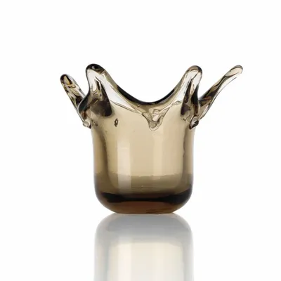 Bougeoirs et photophores  - Le Bougeoir Crown - Fumé - BAZAR BIZAR LIVING