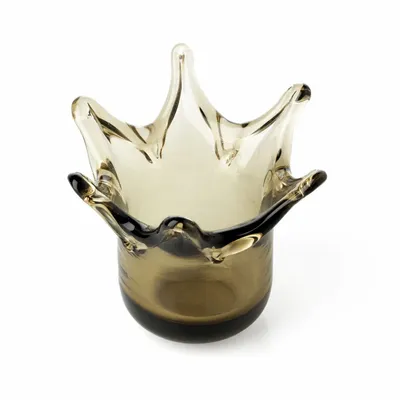 Bougeoirs et photophores  - Le Bougeoir Crown - Fumé - BAZAR BIZAR LIVING