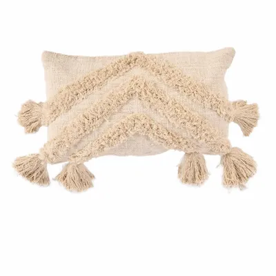 Coussins - La Housse de Coussin Nomad Tassel - Crème - BAZAR BIZAR LIVING