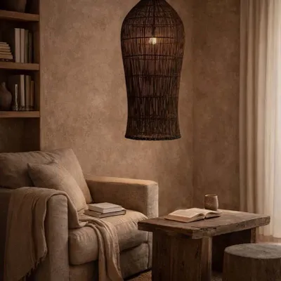 Blinds - The Oasis Tower Pendant - Dark Walnut - XL - BAZAR BIZAR LIVING