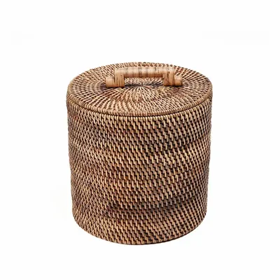 Boîtes de rangement  - Le Panier En Rotin Bas - Brun Naturel - BAZAR BIZAR LIVING