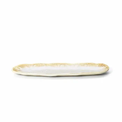 Plats et saladiers - Le Plat Ovale Da Rocha - Miel Blanc - BAZAR BIZAR LIVING