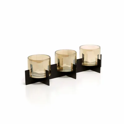 Candlesticks and candle holders - The Trio Noir Candle Holder - Black - BAZAR BIZAR LIVING