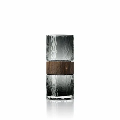 Vases - The Wood You Be Mine Vase - Dark Grey - M - BAZAR BIZAR LIVING