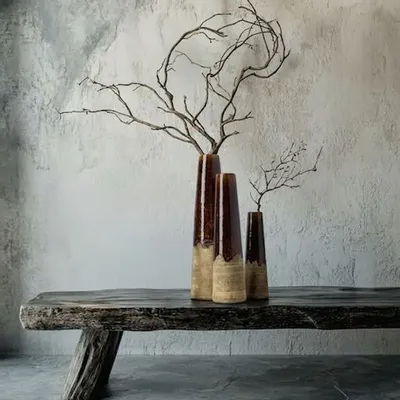 Vases - The Amber Cone Vase - Concrete Brown - S - BAZAR BIZAR LIVING
