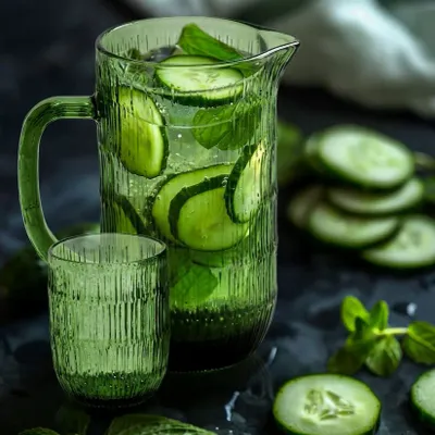 Verres - La Carafe Moss Ripple - Verte - BAZAR BIZAR LIVING