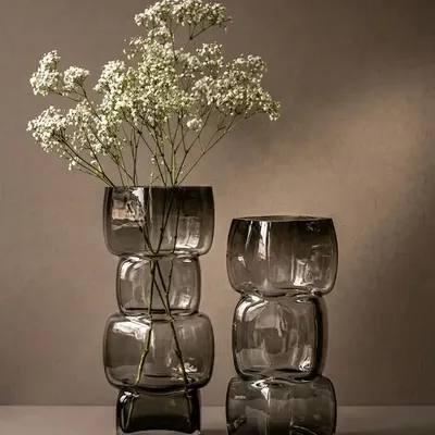 Vases - Le Vase Cubes – Gris Foncé – L - BAZAR BIZAR LIVING