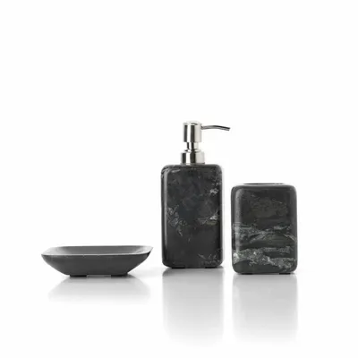 Soap dishes - The Marble Soap Dispenser - Marine Black - BAZAR BIZAR LIVING