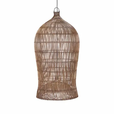 Abat-jours - La Woven Bell Suspension - Noyer Foncé - XL - BAZAR BIZAR LIVING