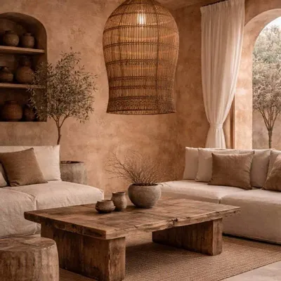 Abat-jours - La Woven Bell Suspension - Noyer Foncé - XL - BAZAR BIZAR LIVING