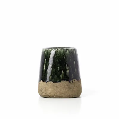 Flower pots - The Moss Conical Planter - Concrete Green - S - BAZAR BIZAR LIVING
