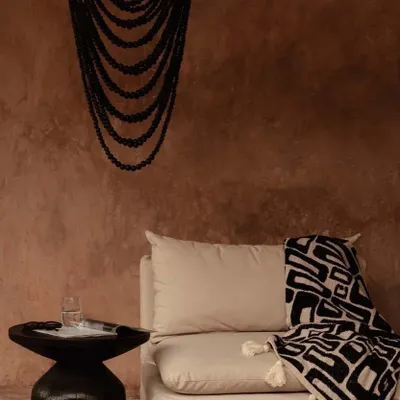 Abat-jours - Le Lustre Wooden Bead - Noir - L - BAZAR BIZAR LIVING