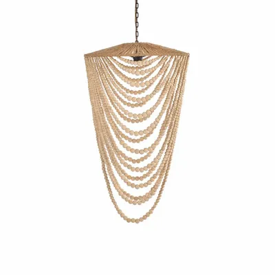 Blinds - The Wooden Bead Chandelier - Natural - L - BAZAR BIZAR LIVING