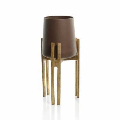 Flower pots - The Forked Root Planter - Natural Brown - L - BAZAR BIZAR LIVING