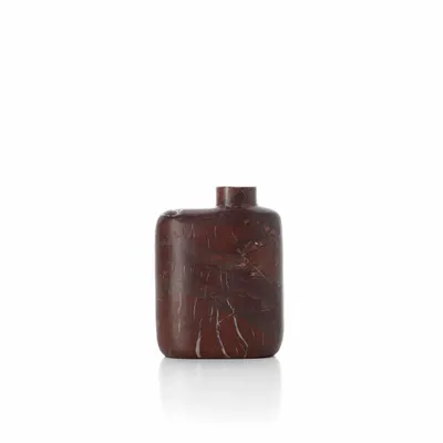 Vases - Le Vase En Marbre Rosso Levanto - Rouge Vin - Bas - BAZAR BIZAR LIVING