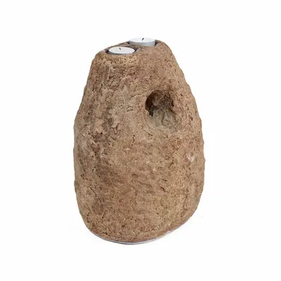 Bougeoirs et photophores  - Le Bougeoir Terra Totem - Marron - BAZAR BIZAR LIVING