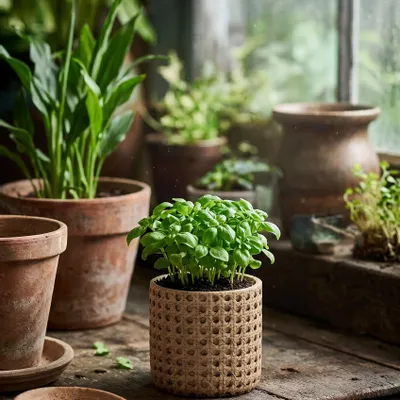 Flower pots - The RattanRock Planter - Natural - S - BAZAR BIZAR LIVING