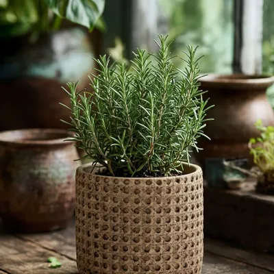 Flower pots - The RattanRock Planter - Natural - M - BAZAR BIZAR LIVING