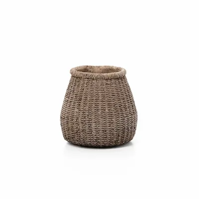 Flower pots - The Faux-Puff Planter - Brown - M - BAZAR BIZAR LIVING