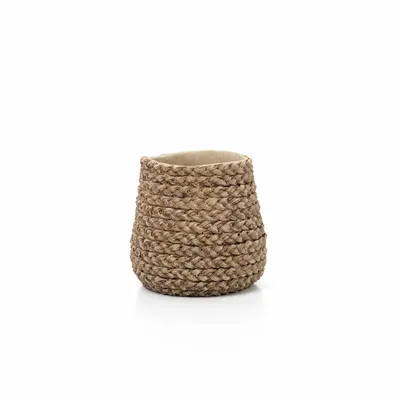 Pots de fleurs - Le Cache-Pot Fake Braided - Naturel - S - BAZAR BIZAR LIVING