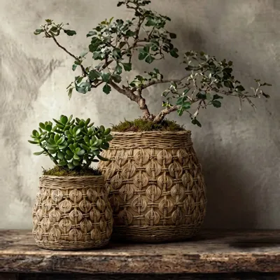 Flower pots - The Knot Concrete Planter - L - BAZAR BIZAR LIVING