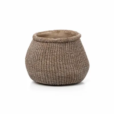 Flower pots - The Faux-Puff Planter - Brown - L - BAZAR BIZAR LIVING